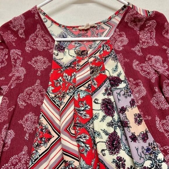 Oddy Pleated Front Dress Women's Small Floral Summer Boho Lightweight Pocket GUC - Picture 11 of 11